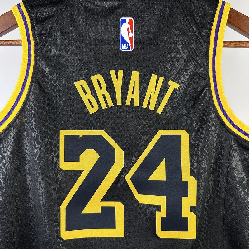 Youth kids Basketball Jersey Los Angeles Lakers snake pattern #24 BRYANT