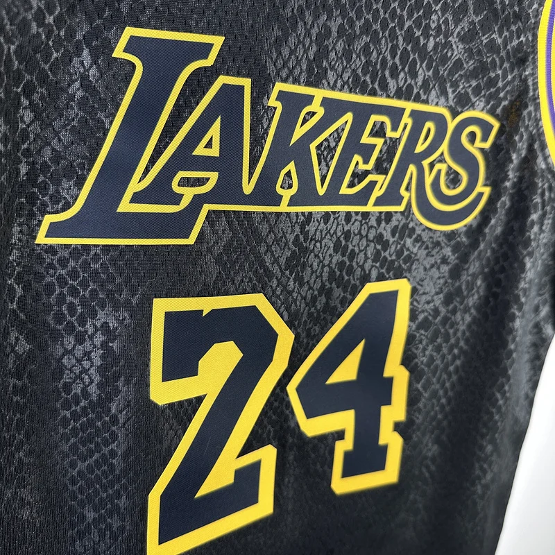 Youth kids Basketball Jersey Los Angeles Lakers snake pattern #24 BRYANT