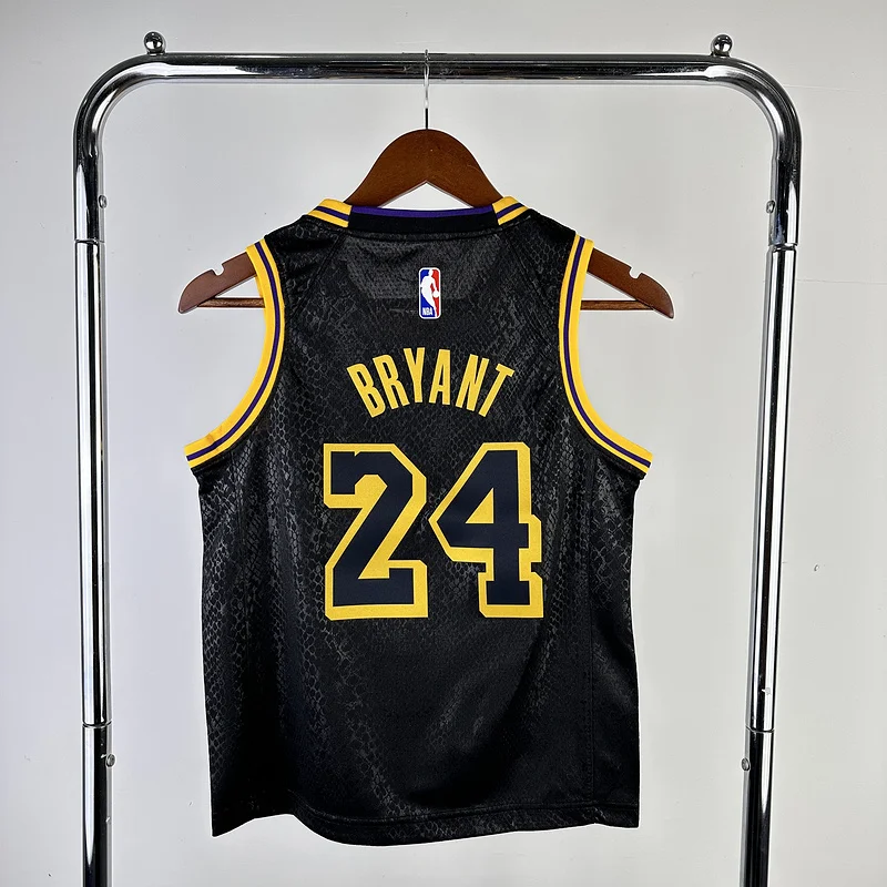 Youth kids Basketball Jersey Los Angeles Lakers snake pattern #24 BRYANT