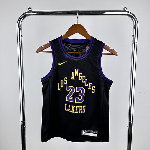 Youth kids 2024 Season NBA Los Angeles Lakers jersey  city version #23 James Los Angeles Lakers