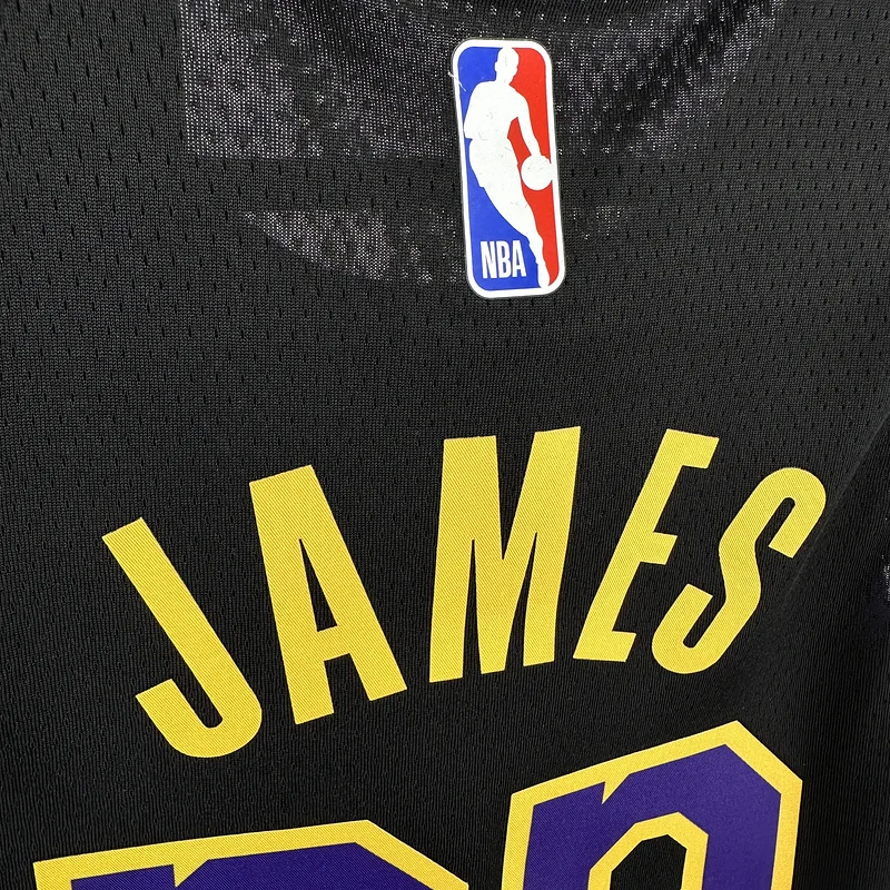 Youth kids Basketball Jersey 2024 Los Angeles Lakers city version #23 JAMES