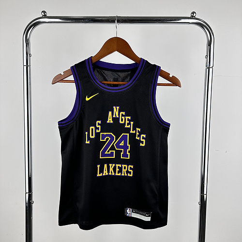 Youth kids 2024 Season NBA Los Angeles Lakers jersey  city version #24 Kobe Bryant Los Angeles Lakers