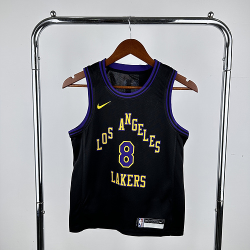 Youth kids 2024 Season NBA Los Angeles Lakers jersey  city version #8 Kobe Bryant Los Angeles Lakers
