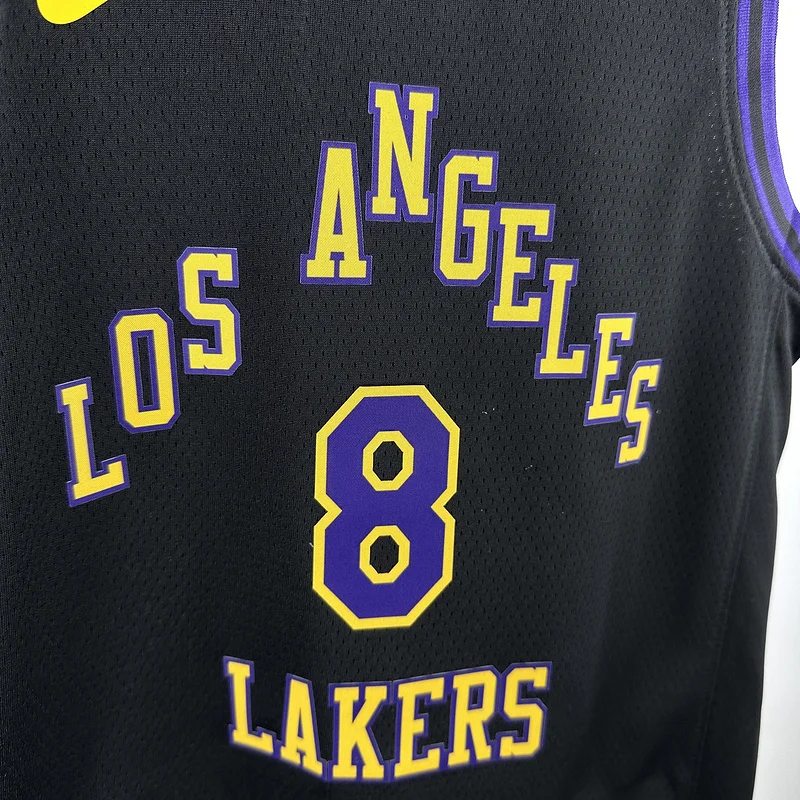 Youth kids Basketball Jersey 2024 Los Angeles Lakers city version #8 BRYANT