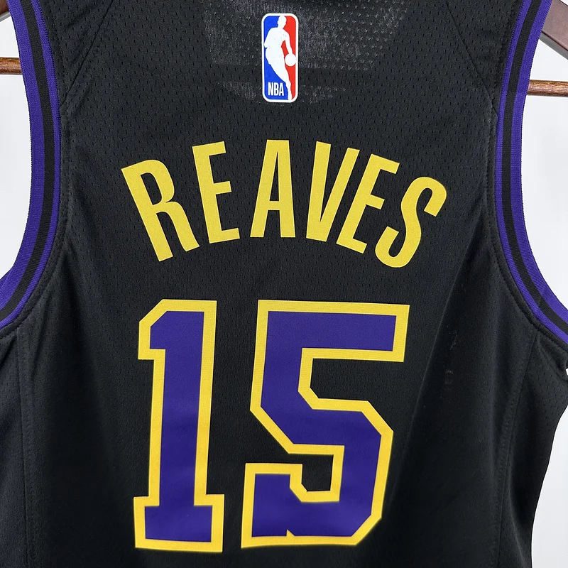 Youth kids 2024 Season NBA Los Angeles Lakers jersey  city version #15 Reaves