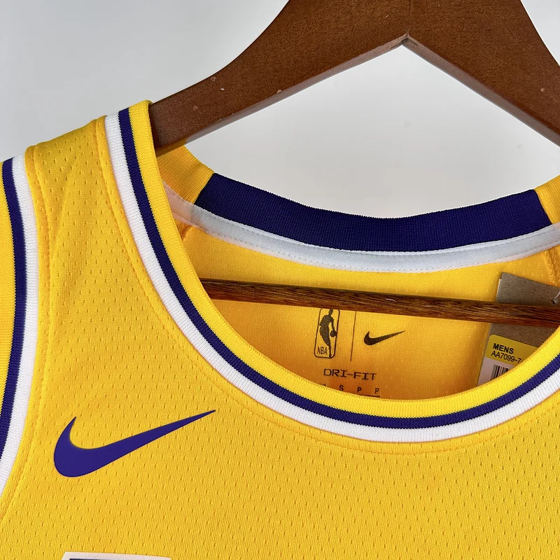 NBA Los Angeles Lakers jersey  round neck Yellow #34 O\'Neal