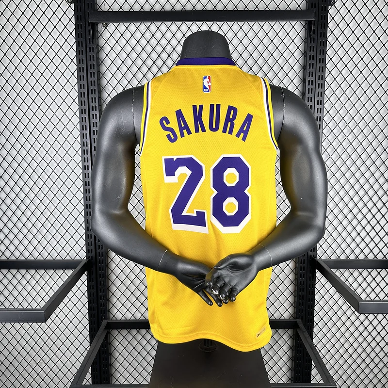 LE SSERAFIM members uniform NBA Los Angeles Lakers jersey  #28