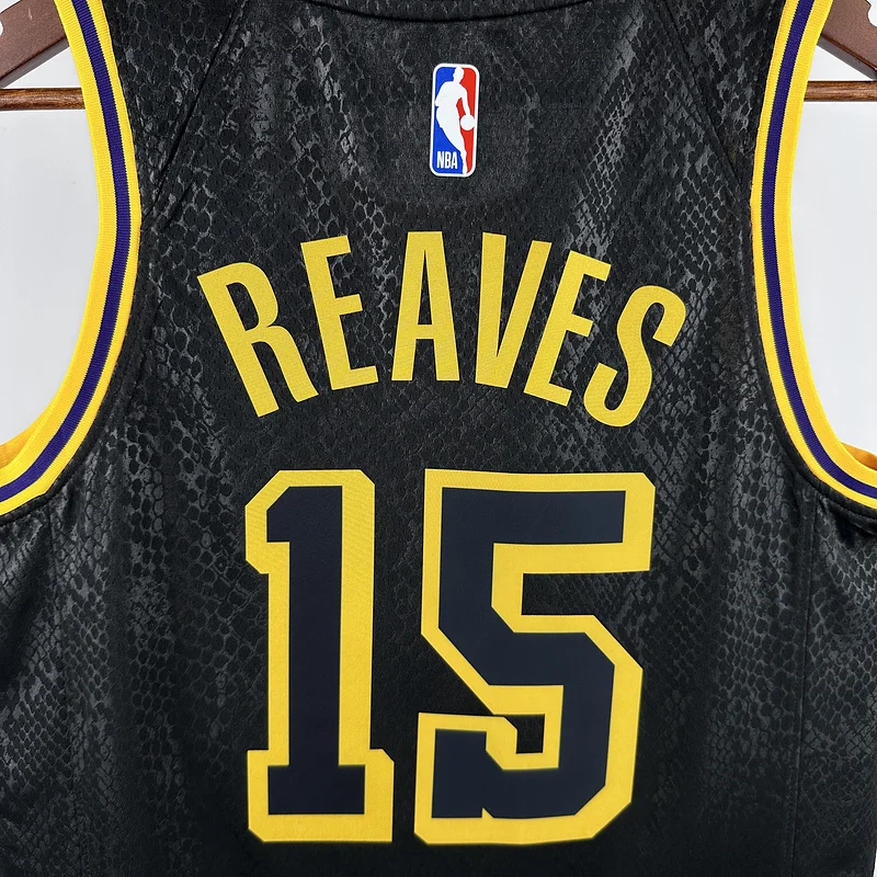 NBA Los Angeles Lakers jersey  snake pattern #15 Reaves