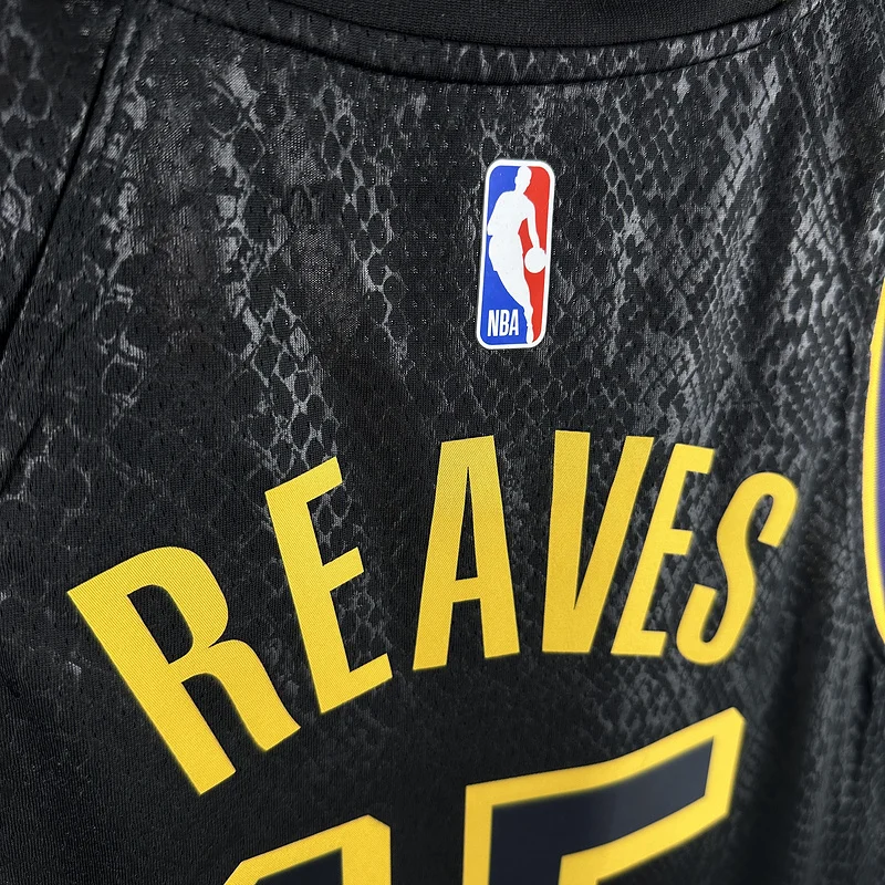 NBA Los Angeles Lakers jersey  snake pattern #15 Reaves