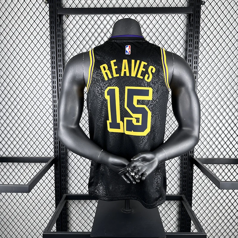 NBA Los Angeles Lakers jersey  snake pattern #15 Reaves