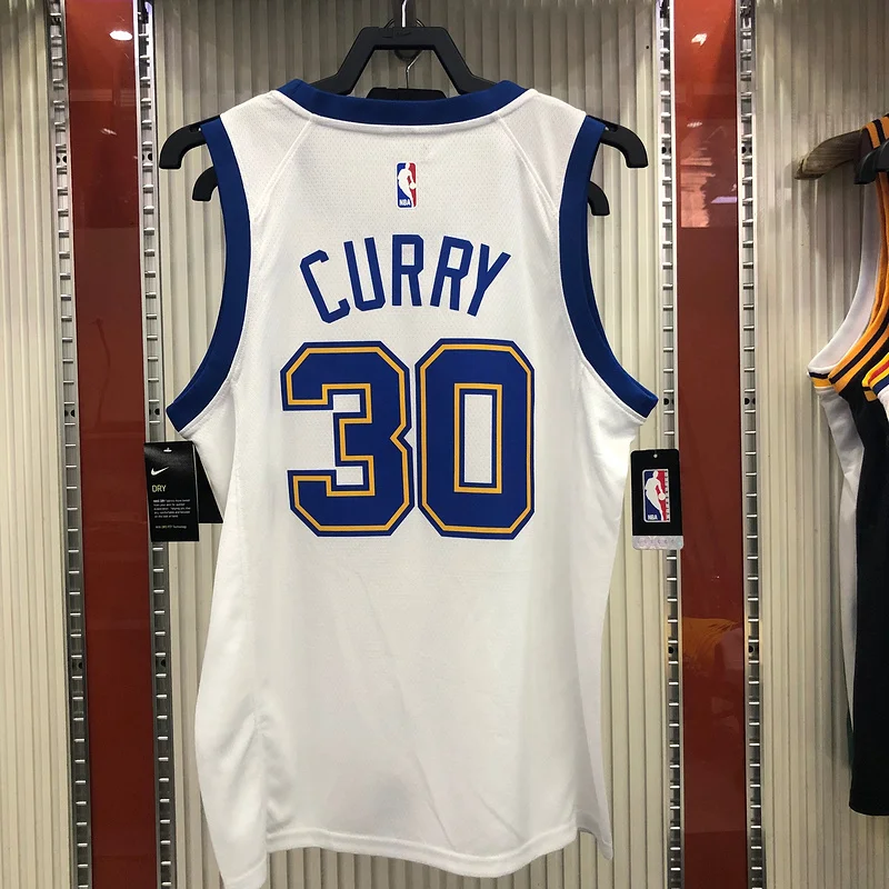 Golden State Warriors white #30 Curry