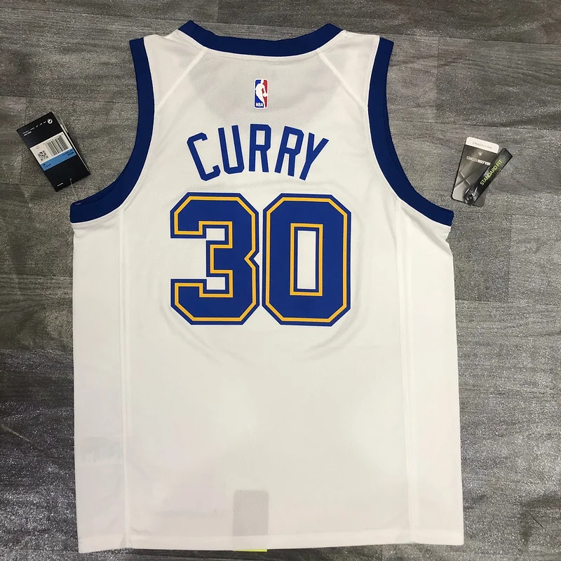 Golden State Warriors white #30 Curry