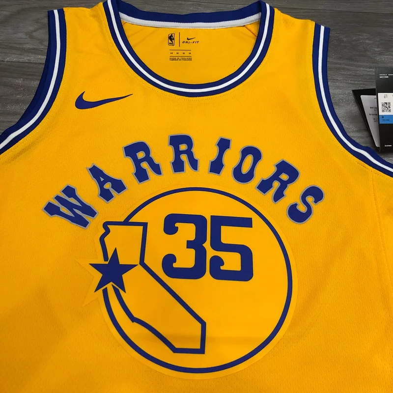 Golden State Warriors Yellow #35 Durant