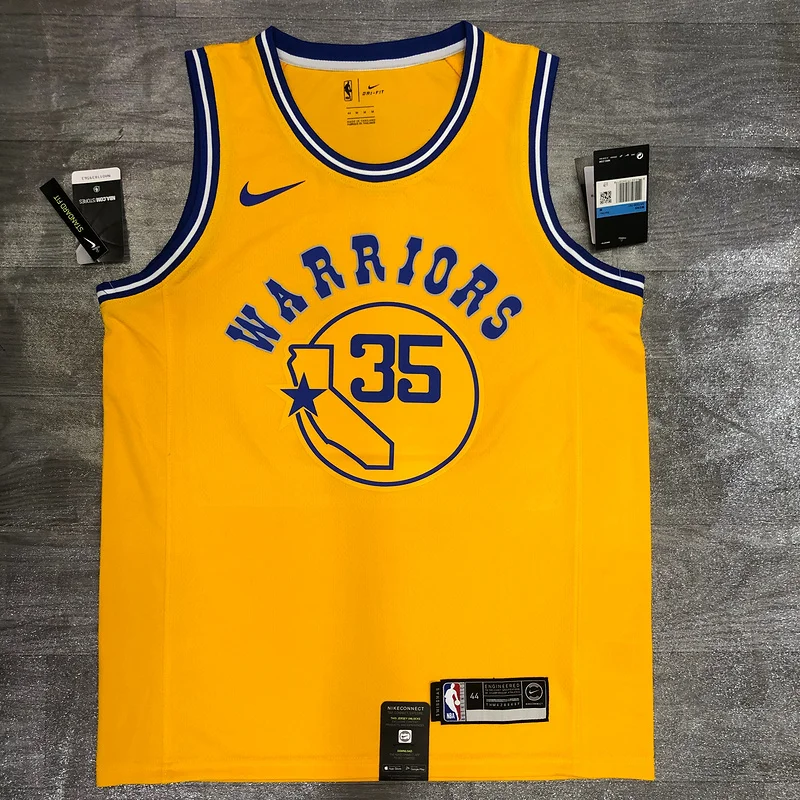 Golden State Warriors Yellow #35 Durant