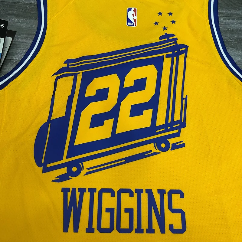 Golden State Warriors Tram version Yellow #22 Wiggins