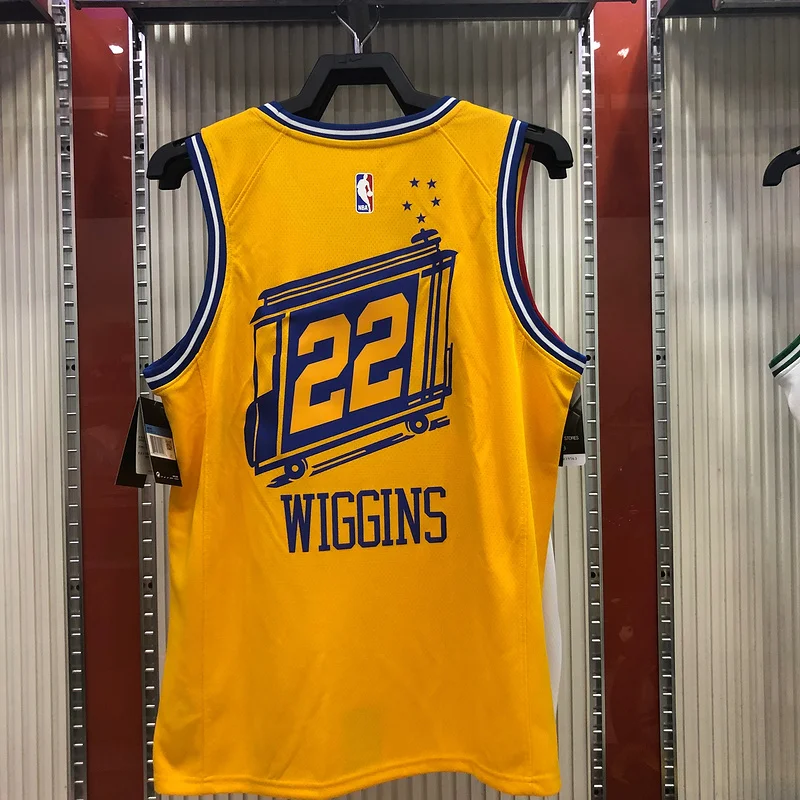 Golden State Warriors Tram version Yellow #22 Wiggins