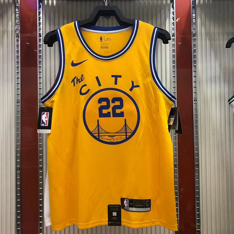 Golden State Warriors Tram version Yellow #22 Wiggins