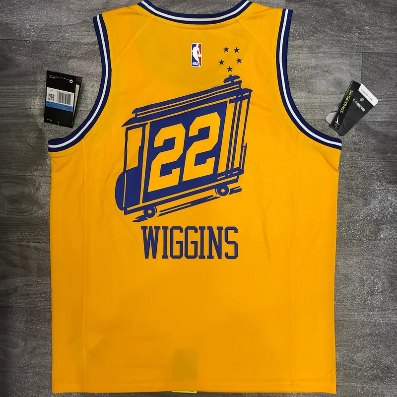 Golden State Warriors Tram version Yellow #22 Wiggins