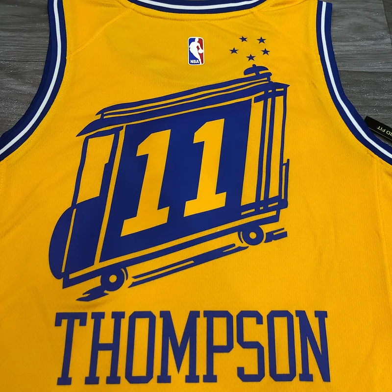 Golden State Warriors Tram version Yellow #11 Thompson