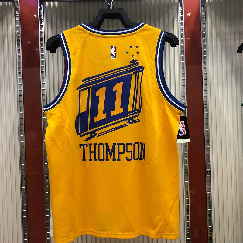 Golden State Warriors Tram version Yellow #11 Thompson