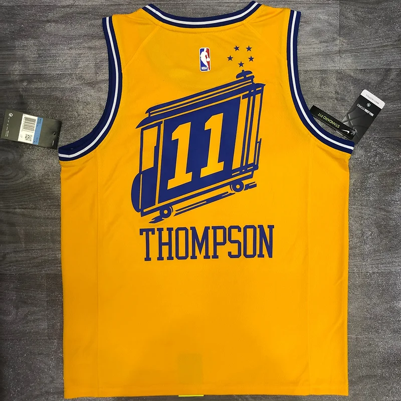 Golden State Warriors Tram version Yellow #11 Thompson