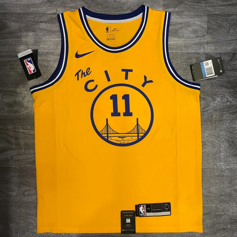 Golden State Warriors Tram version Yellow #11 Thompson