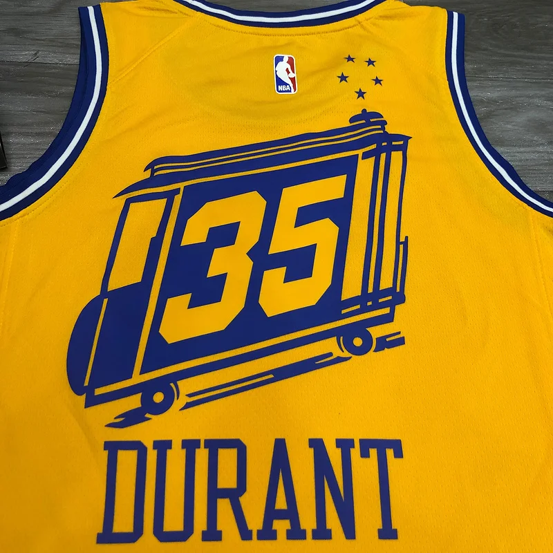 Golden State Warriors Tram version Yellow #35 Durant