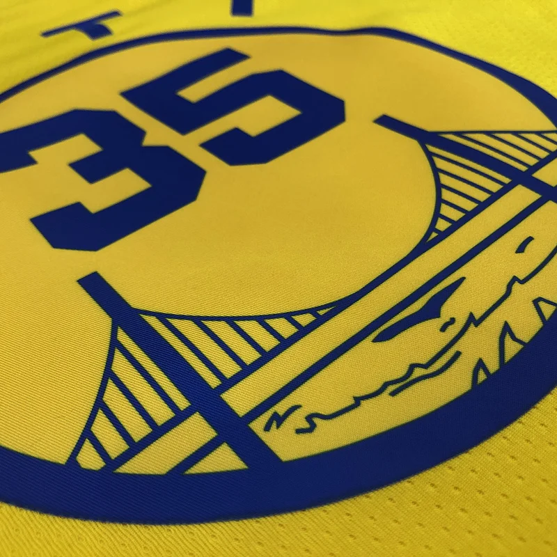 Golden State Warriors Tram version Yellow #35 Durant