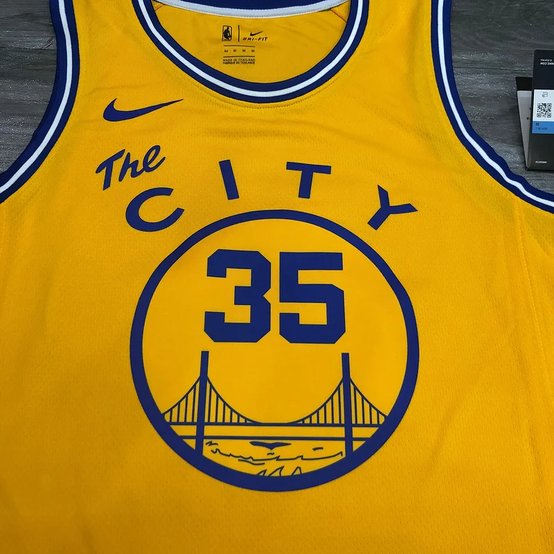 Golden State Warriors Tram version Yellow #35 Durant