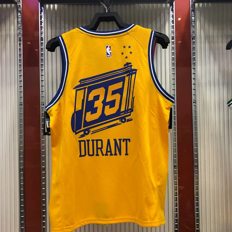 Golden State Warriors Tram version Yellow #35 Durant