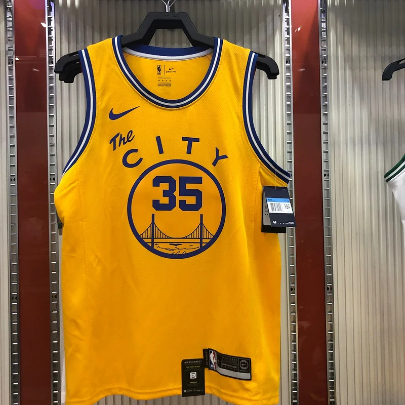 Golden State Warriors Tram version Yellow #35 Durant