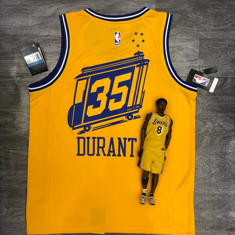 Golden State Warriors Tram version Yellow #35 Durant