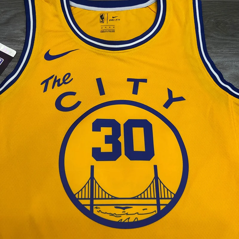 Golden State Warriors Tram version Yellow #30 Curry