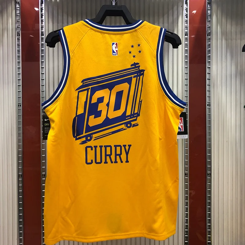 Golden State Warriors Tram version Yellow #30 Curry