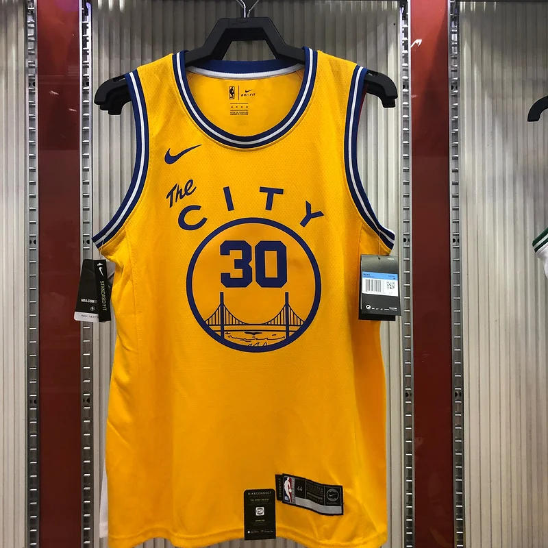 Golden State Warriors Tram version Yellow #30 Curry