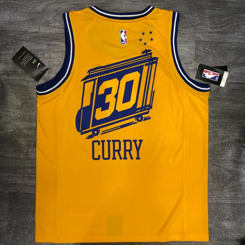 Golden State Warriors Tram version Yellow #30 Curry