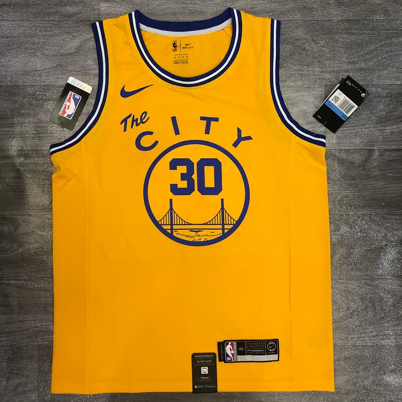 Golden State Warriors Tram version Yellow #30 Curry