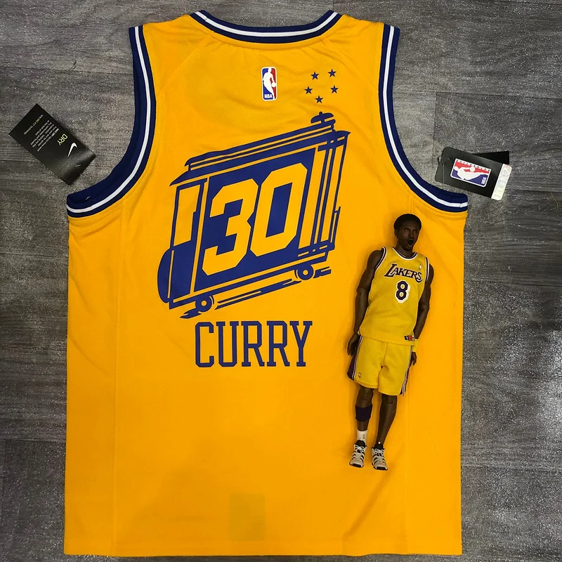 Golden State Warriors Tram version Yellow #30 Curry