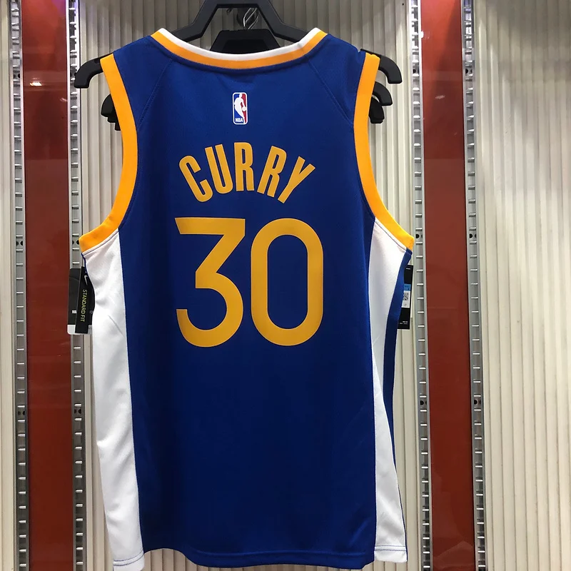 2020 Season Golden State Warriors V-neck blue #30 Curry