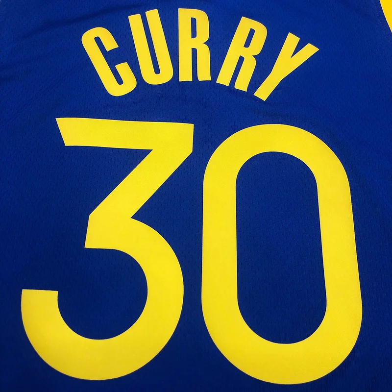 2020 Season Golden State Warriors V-neck blue #30 Curry