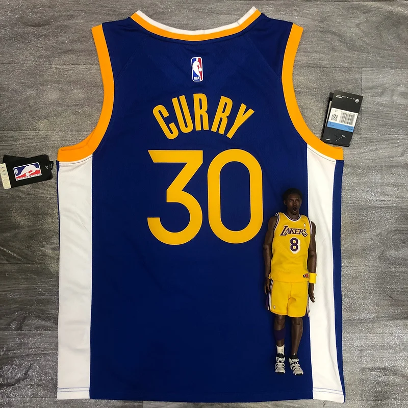 2020 Season Golden State Warriors V-neck blue #30 Curry