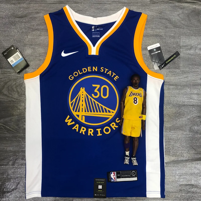 2020 Season Golden State Warriors V-neck blue #30 Curry