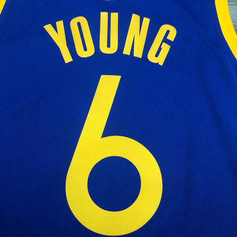 2020 Season Golden State Warriors V-neck blue #6 Nick Young