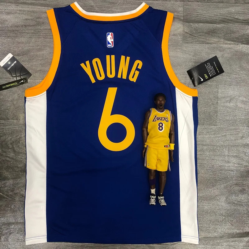 2020 Season Golden State Warriors V-neck blue #6 Nick Young