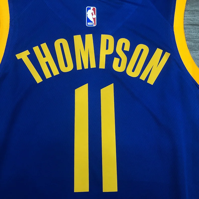 2020 Season Golden State Warriors V-neck blue #11 Thompson