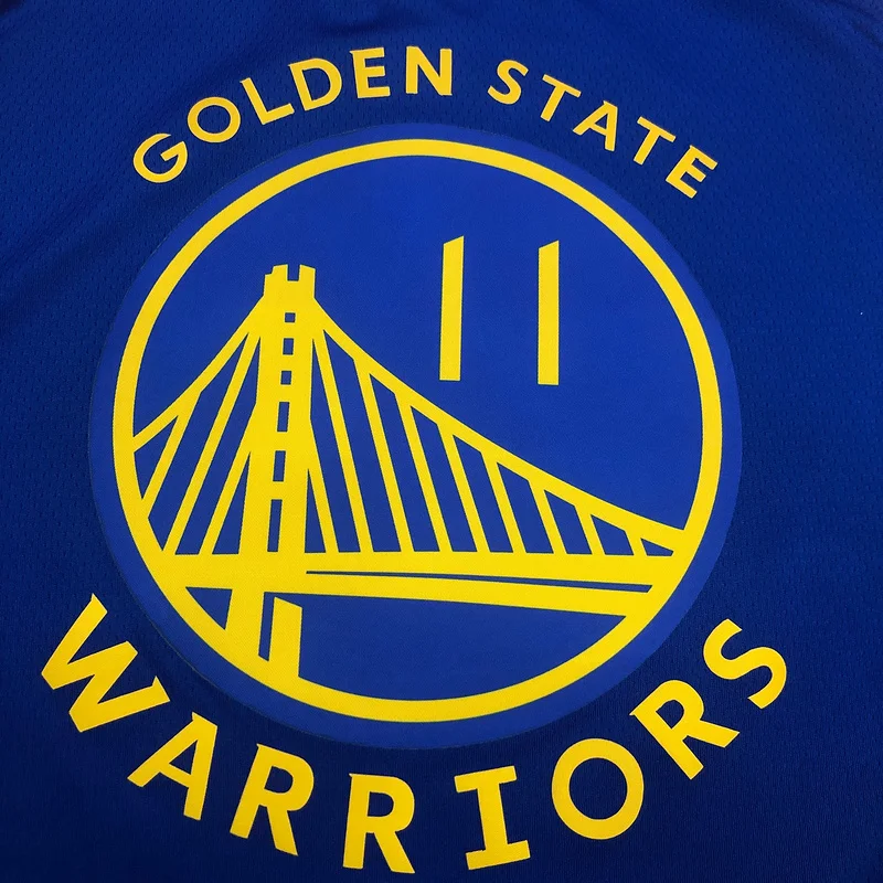 2020 Season Golden State Warriors V-neck blue #11 Thompson