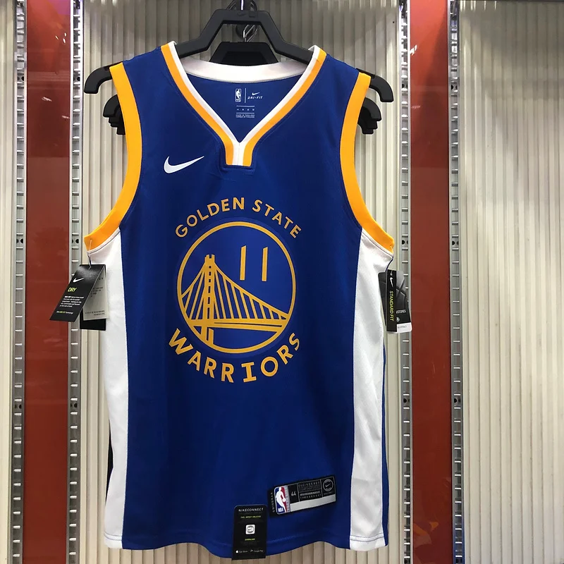 2020 Season Golden State Warriors V-neck blue #11 Thompson