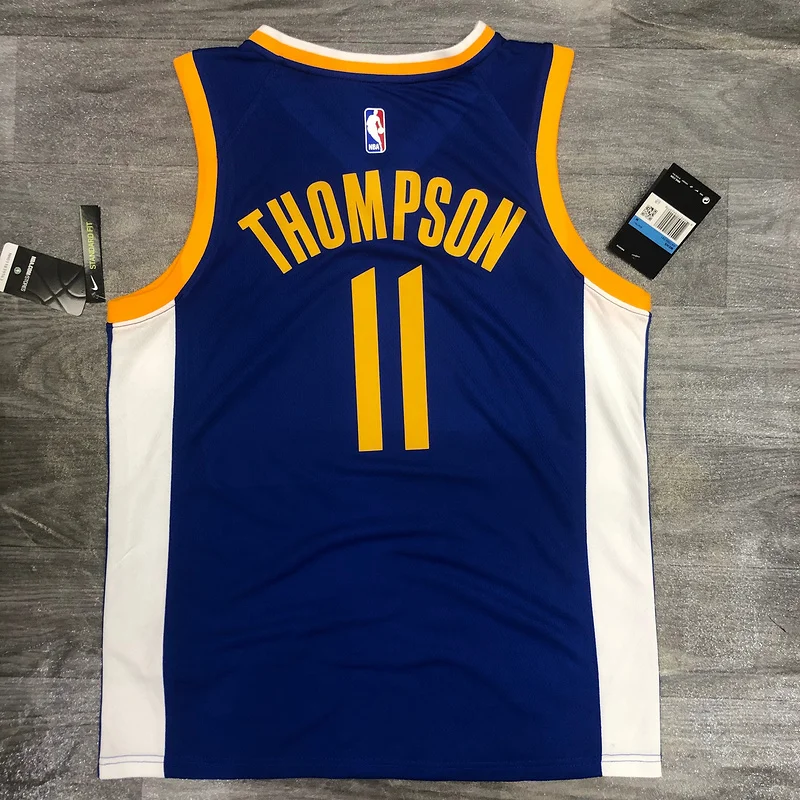 2020 Season Golden State Warriors V-neck blue #11 Thompson