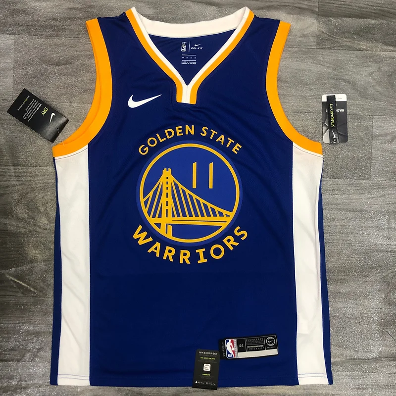 2020 Season Golden State Warriors V-neck blue #11 Thompson