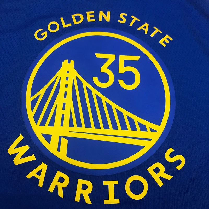 2020 Season Golden State Warriors V-neck blue #35 Durant